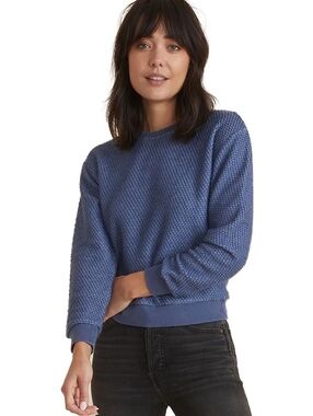 Marine Layer Periwinkle Textured Crewneck Sweater